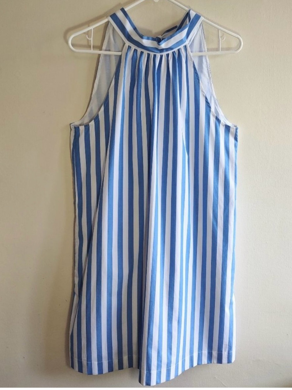 J. Crew Blue and White Striped Halter neck Sundress EUC size 6